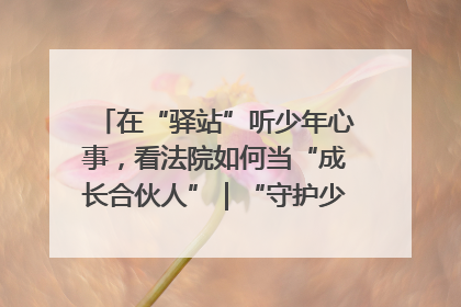 在“驿站”听少年心事，看法院如何当“成长合伙人”｜“守护少年的微笑” 探访记